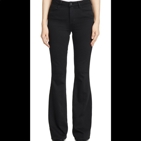 L'AGENCE Denim - L'AGENCE Flare Low Rise Flare Jeans Noir size 29